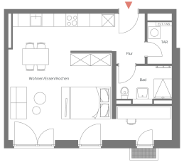 Beispiel: 1-Zimmer-Wohnung